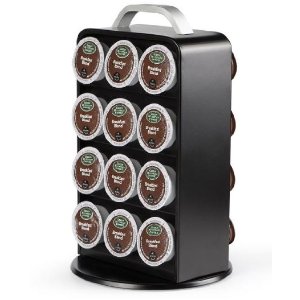 Oak Leaf 24K Cup Holder Coffee Carousel Storage for Keurig K-cup