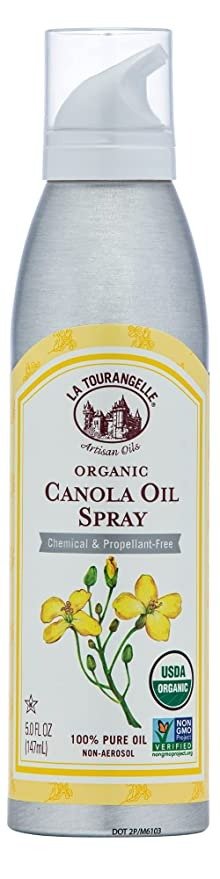 Organic Canola Oil Spray, All-Natural, Artisanal Cooking, Baking, and Grilling Oil, High Heat Neutral Flavor, 5 fl oz