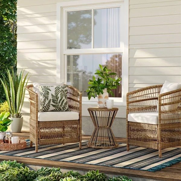 Mulberry 3pc Patio Chat Set - Natural - Threshold™