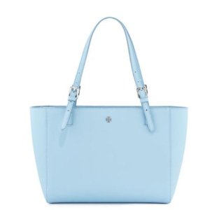 Tory Burch York Saffiano Leather Tote Bag, Fairview Blue @ Neiman Marcus