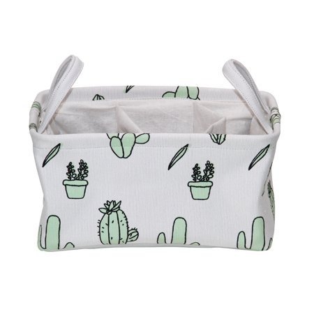 Rectangular Collapsible Storage Succulent Fabric Caddy with 2 Dividers