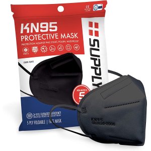 SupplyAid RRS-KN95-5PK KN95 Face Mask for Protection Against PM2.5 Dust, Pollen and Haze-Proof, 5 Pack