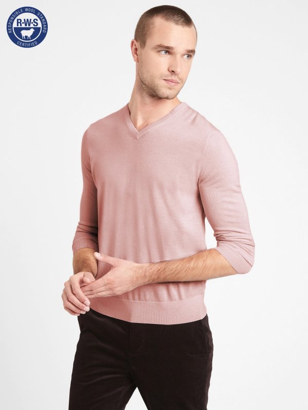 Merino V-Neck Sweater in Responsible Wool
