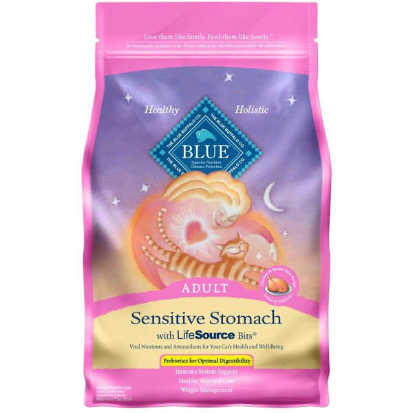 Sensitive Stomach Natural Adult Chicken & Brown Rice Dry Cat Food, 7 lbs. | Petco