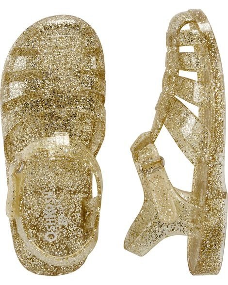 OshKosh Gold Glitter Jelly Sandal