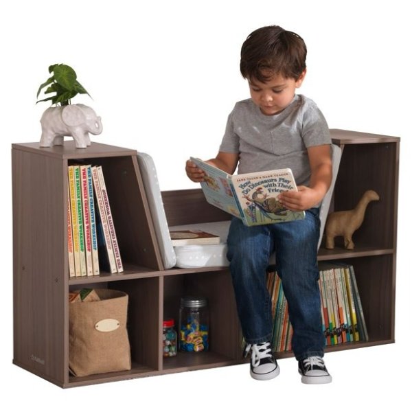 儿童图书玩具收纳柜，带阅读角
