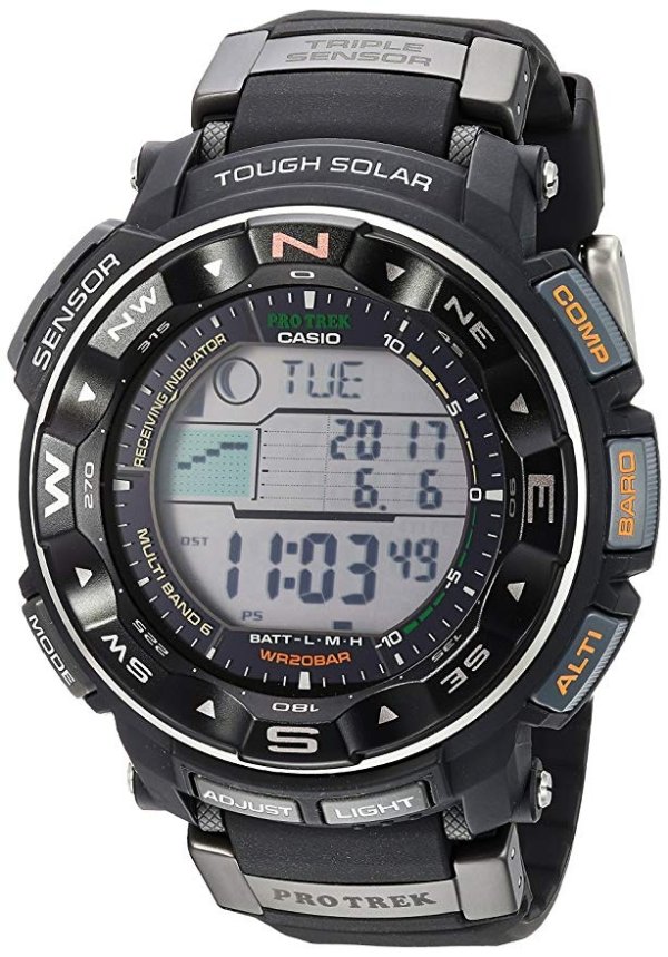 Men's Pro Trek PRW-2500R-1CR Tough Solar Digital Sport Watch