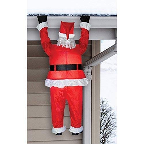 Gemmy 83662 Airblown Santa Hanging from Roof Christmas Inflatable 6.5FT TALL