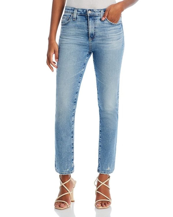 Mari Mid Rise Straight Cropped Jeans in 20 Years Undertow