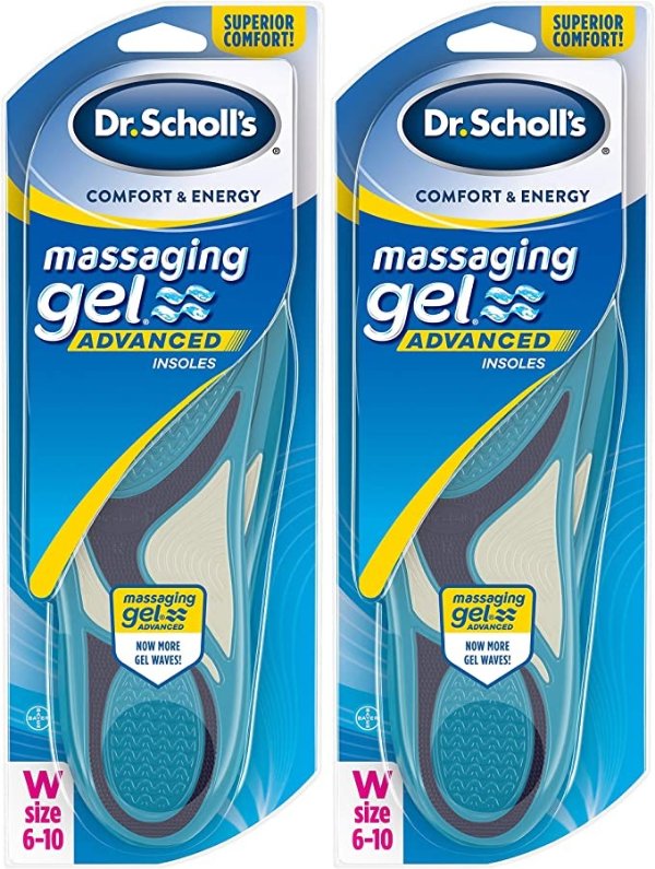 Dr Scholl's Massaging Gel Advanced Insoles, 2 Pairs (Women's 6-10), 2 Count