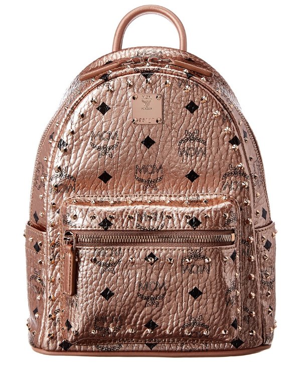 Stark Mini Outline Studded Metallic Visetos Backpack