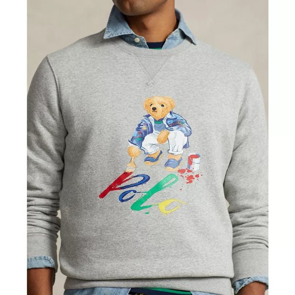Men's Fleece Polo Bear Sweatshirt