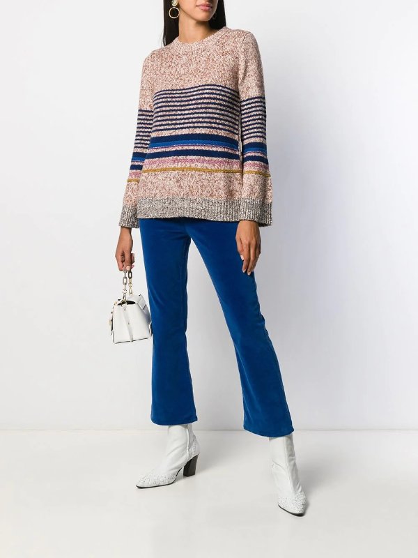 horizontal knit stripes jumper