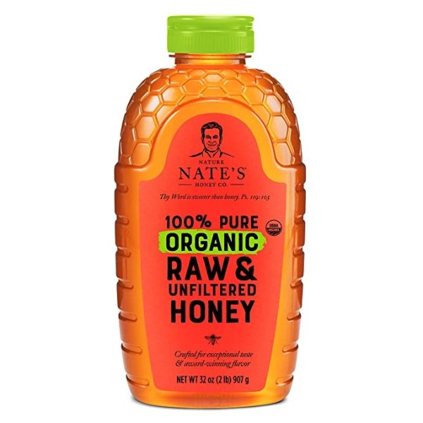 100% Pure Organic, Raw & Unfiltered. Squeeze Bottle; Allnatural Sweetener, USDA Certified Organic, No Additives, Honey, 32 Oz