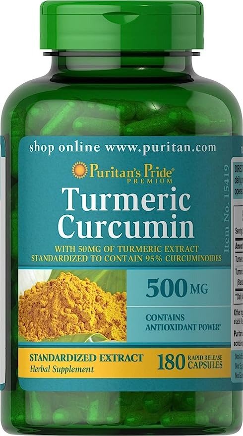 Turmeric Curcumin 500 mg-180 Capsules
