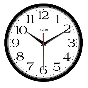 LAMIKO Wall Clocks Non-Ticking Silent 10 Inch