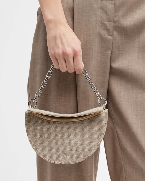 Doris Chain Canvas Top-Handle Bag