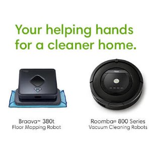 Braava 380t and Roomba 800 Series @ iRobot