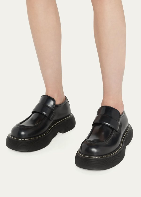 Osaka Leather Chunky Loafers