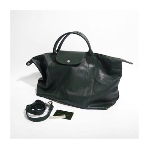 Longchamp Le Pliage Cuir Handbag with Strap @ Neiman Marcus