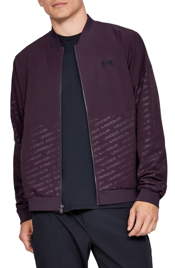 Unstoppable Water Repellent Embossed Performance Bomber Jacket
