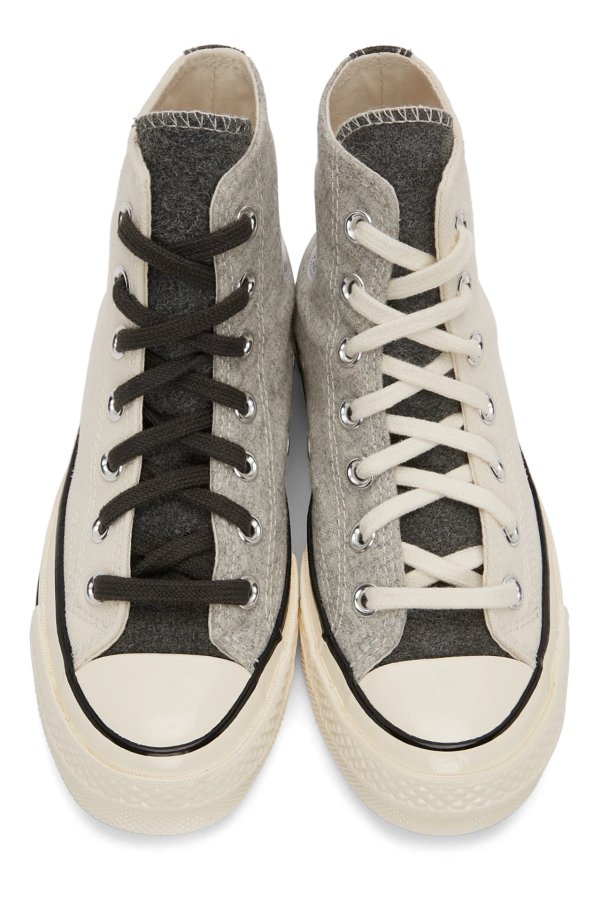 SSENSE Exclusive Off-White & Grey Chuck 70 Hi Sneakers