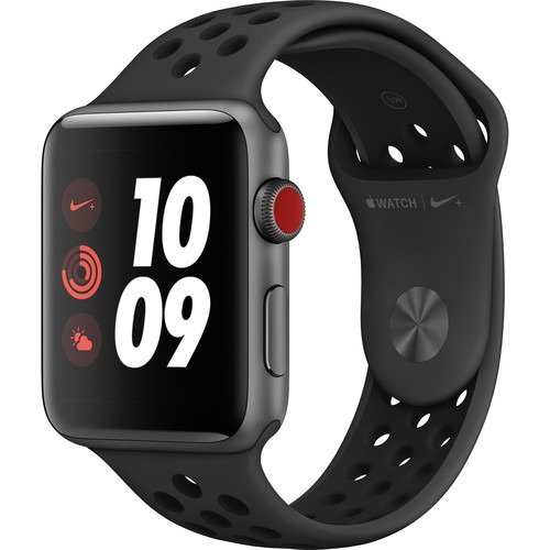 Watch Nike+ Series 3 42mm Smartwatch (GPS + Cellular, Space Gray Aluminum Case, Anthracite/Black Nike Sport Band)