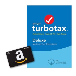 TurboTax Deluxe + State 2018 Tax Software [PC Download] [Amazon Exclusive] with $10 Amazon Gift Card