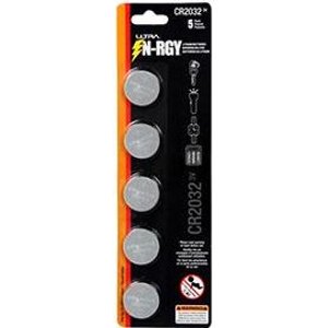 5-Pack Ultra N-RGY 3V CR2032 Lithium Button Cell Battery (U12-42471)