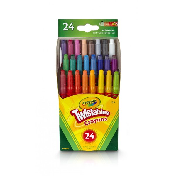 Twistables Crayon Set, Mini Crayons, Assorted Colors, 24 Count