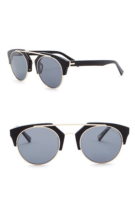 50mm Clubmaster Polarized Metal Frame Sunglasses