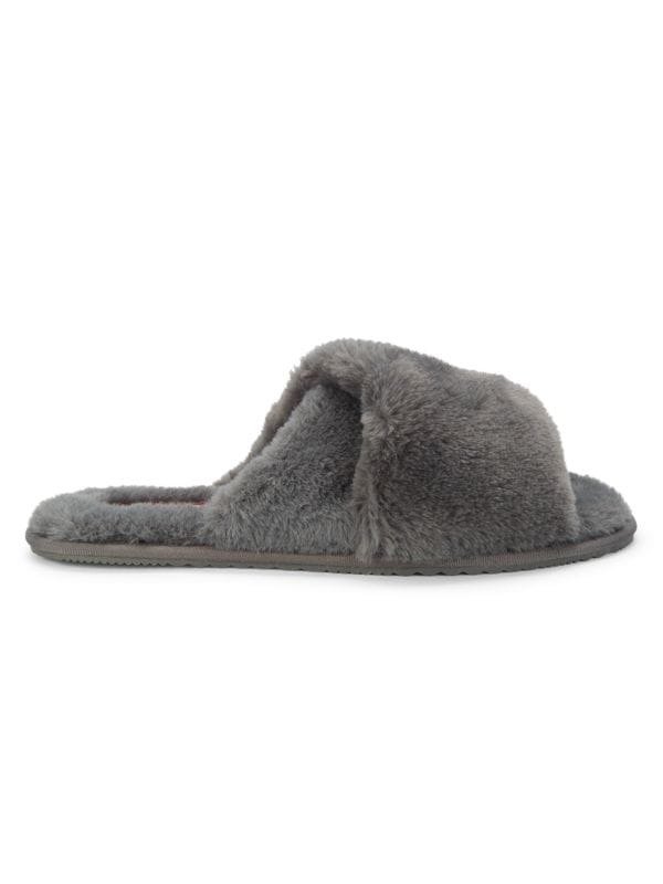 Go Mail Run Faux Fur Suede Slippers
