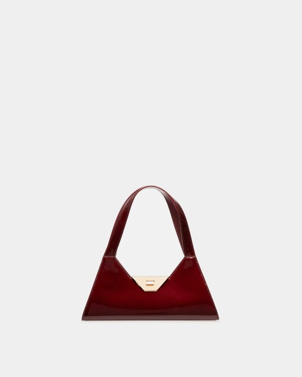 Trilliant Small Shoulder Bag In Deep Red Leather