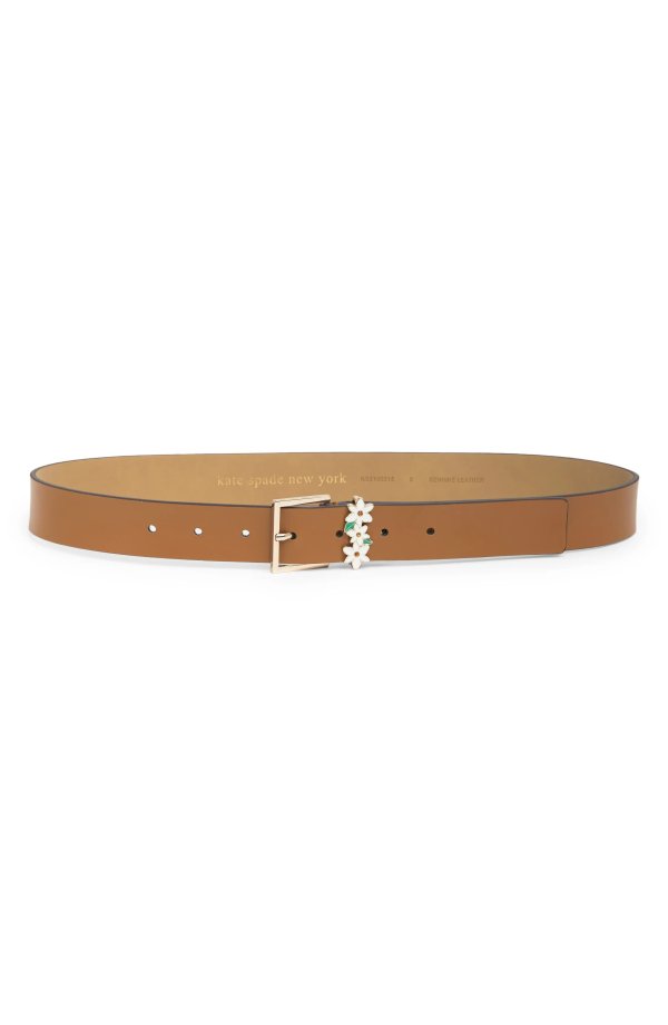 daisy loop leather belt