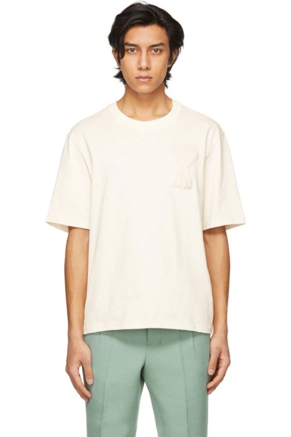 SSENSE Exclusive Off-White Oversize Ami De Coeur T-Shirt