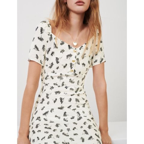 Maje120ROSELINE Printed jacquard dress