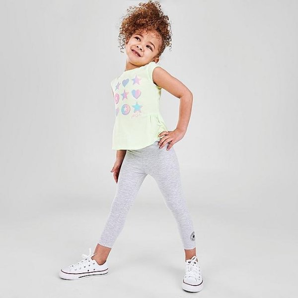 Girls' Toddler Converse Ruffle T-Shirt and Legging Set