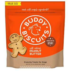 白菜价：Buddy Biscuits 花生酱味狗零食 3.5lb