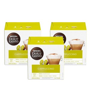 Dolce Gusto Nescafe Coffee Pods, Cappuccino, 16 capsules (Pack of 3)