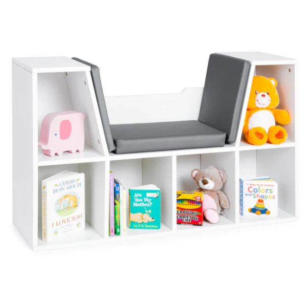 Best Choice Products 6格儿童玩具图书收纳柜 附座垫，2色选