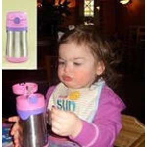 THERMOS FOOGO Pink Straw Bottle & Food Jar @ Amazon.com