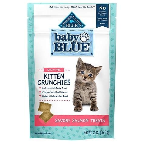 Baby Blue Crunchies Natural Grain Free Savory Salmon Kitten Treats, 2 oz. | Petco