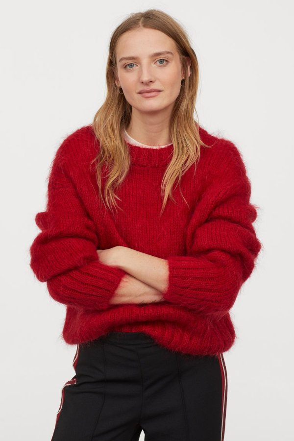 Knit Wool-blend Sweater