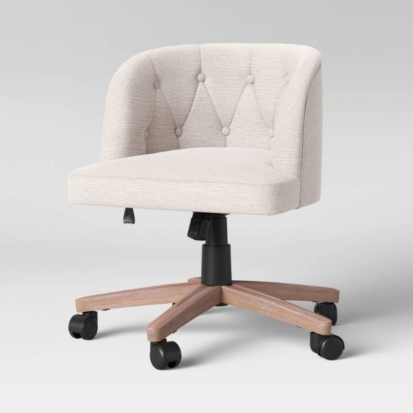 Conover Tufted Barrel Office Chair with Casters Cream - Threshold&#8482;
