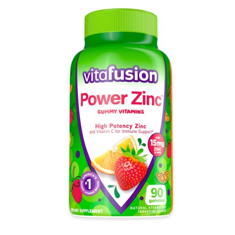 Vitafusion Power Zinc Gummy Vitamins, Strawberry Tangerine Flavored Immune Support (1), 90 Count
