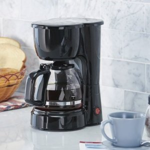 Mainstays Black 5-Cup Coffee Maker with Removable Filter Basket @ Walmart