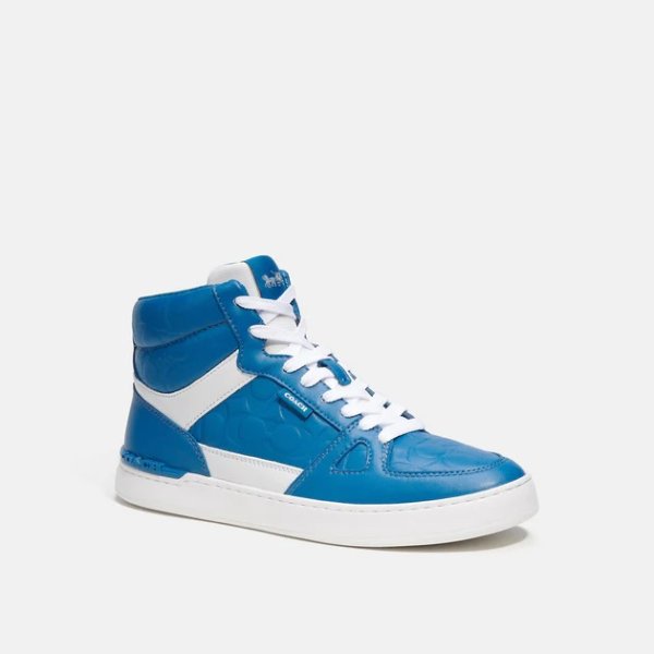Outlet Clip Court High Top Sneaker In Signature