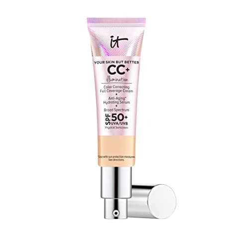 Your Skin But Better CC+ Cream Illumination, Light Medium (C) - Color Correcting Cream, Full-Coverage Foundation, Hydrating Serum & SPF 50+ Sunscreen - Radiant Finish - 1.08 fl oz