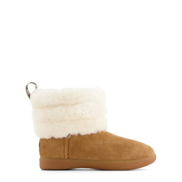 Chestnut Mini Quilted Fluff Ankle Boots | AlexandAlexa