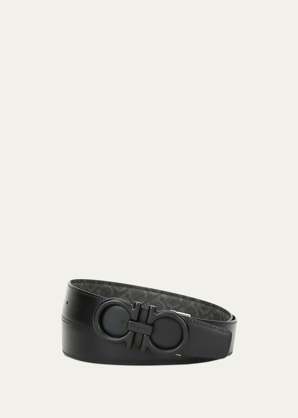 FerragamoMen's Gancini Print Leather Belt